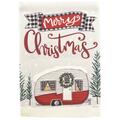 Recinto 13 x 18 in. Camper Merry Christmas Print Garden Flag RE3454545